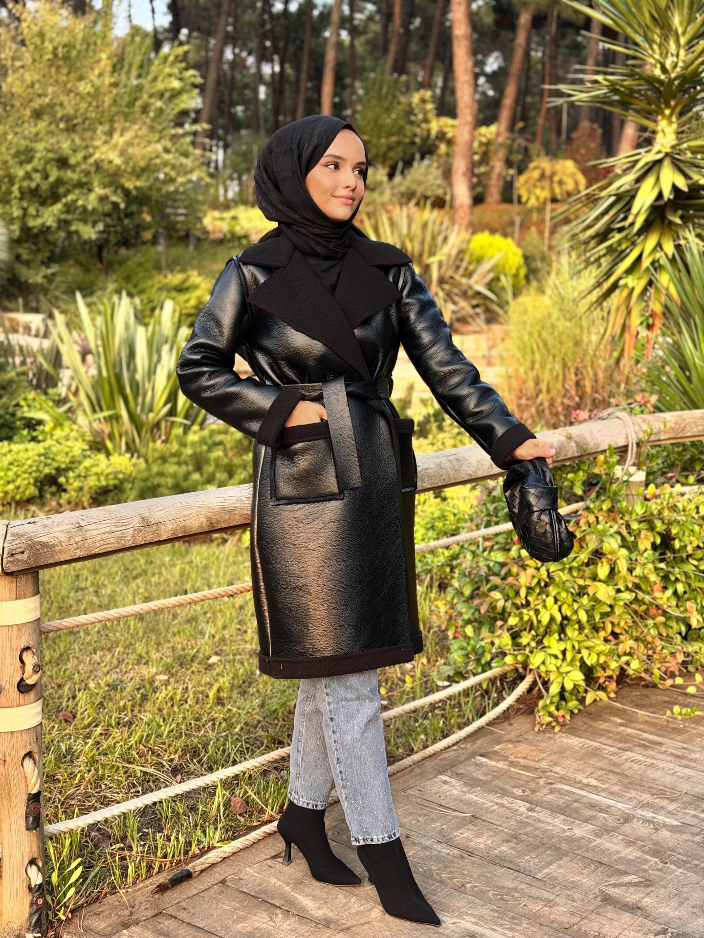 Suni Deri İçi Kürklü Kaban - Görsel 3