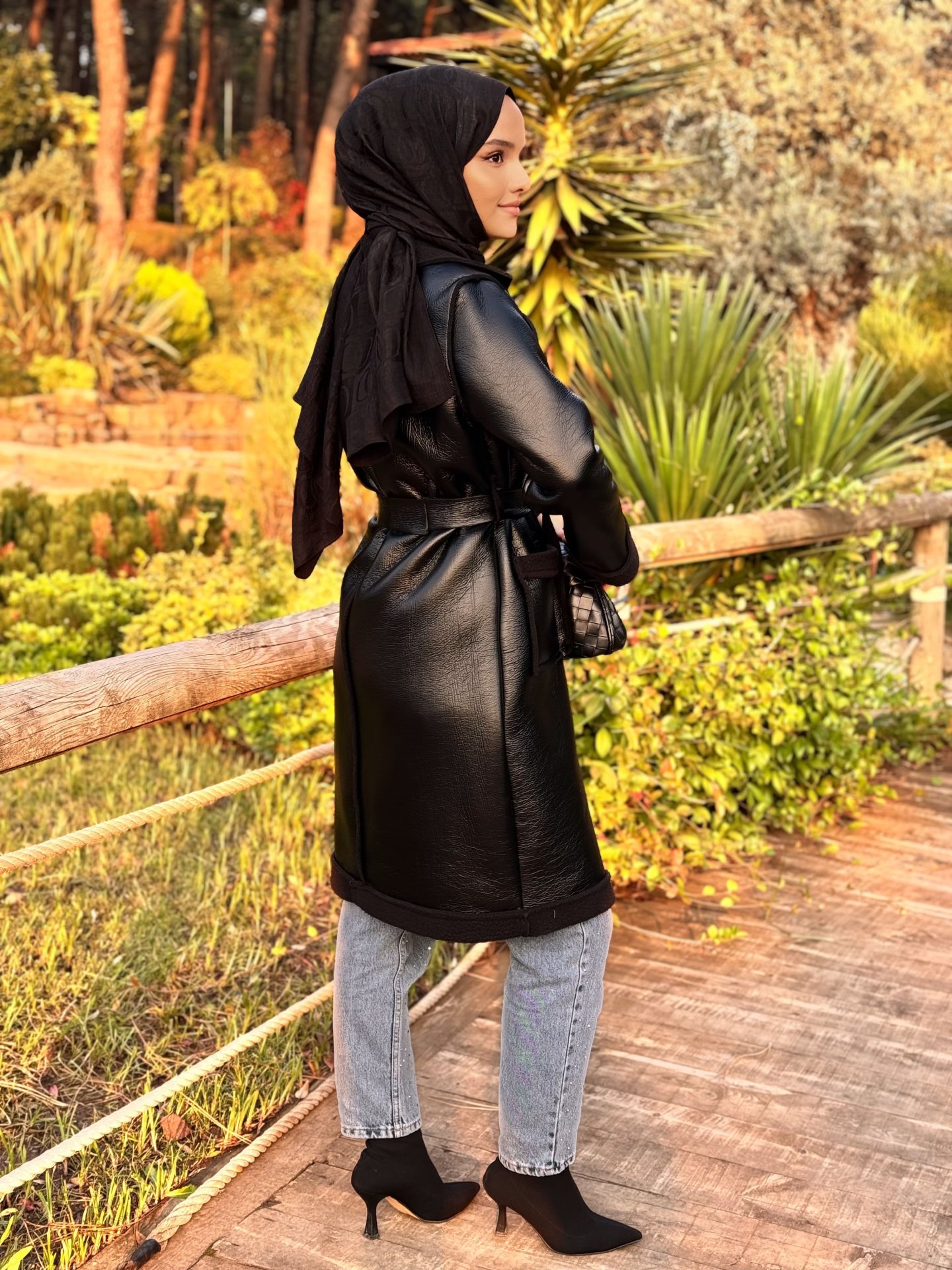 Suni Deri İçi Kürklü Kaban - Görsel 4