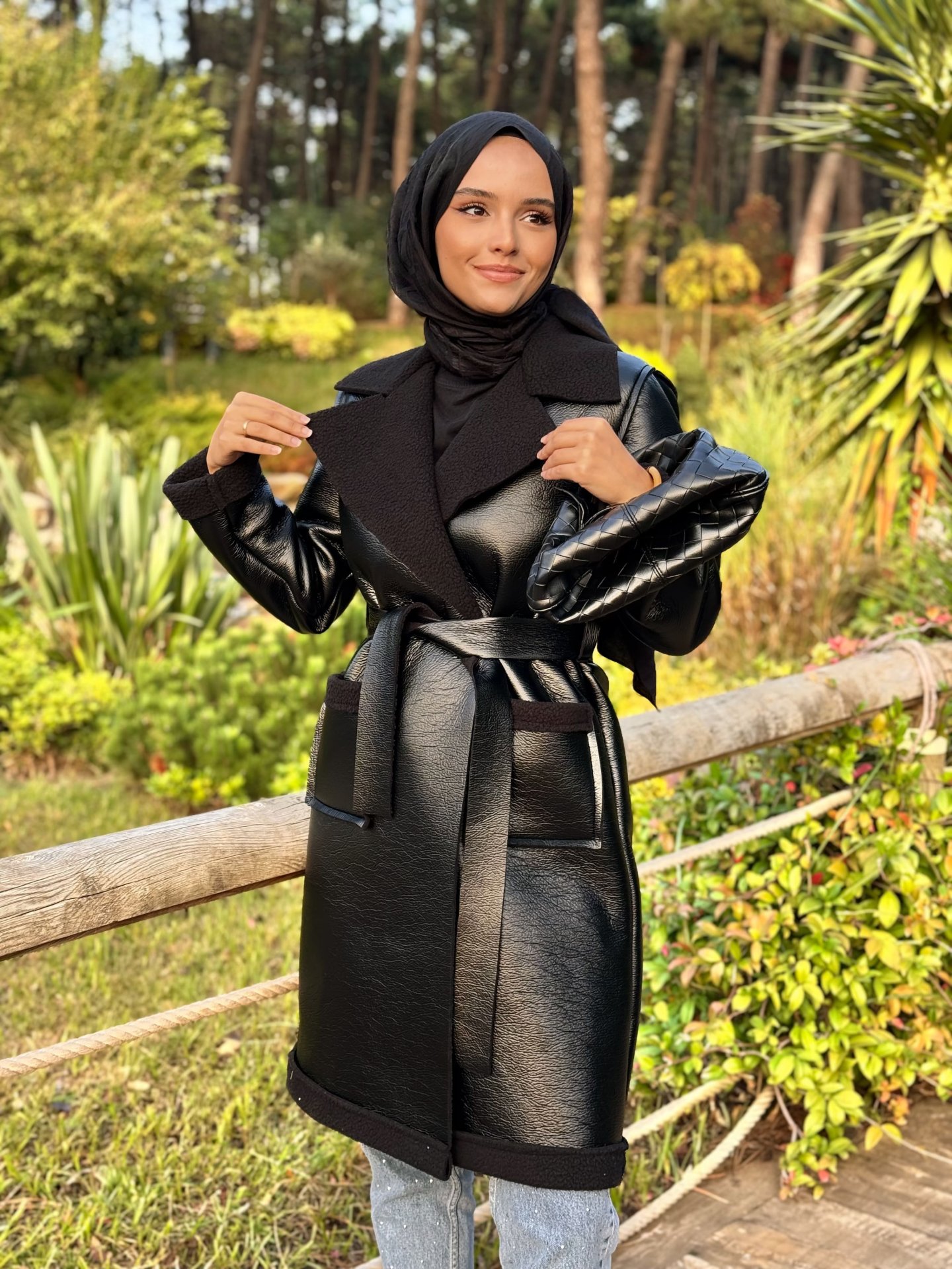 Suni Deri İçi Kürklü Kaban - Görsel 6