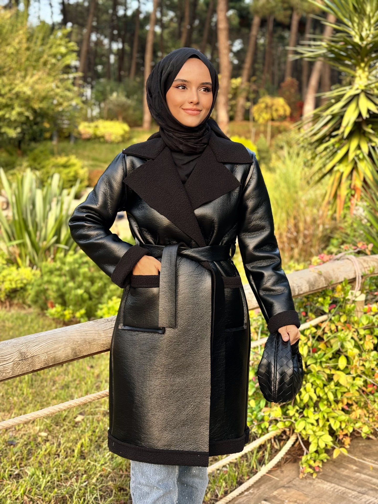 Suni Deri İçi Kürklü Kaban - Görsel 7