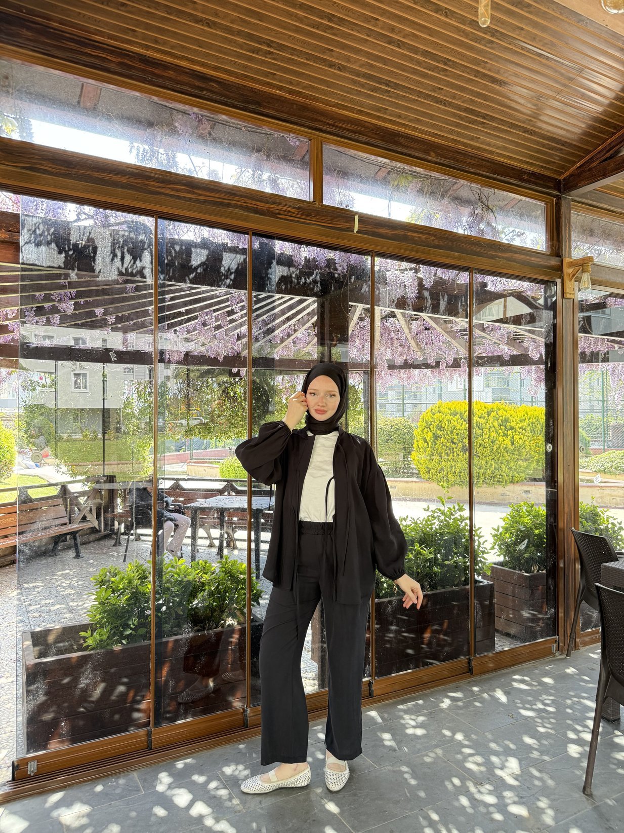 Biye Bağlamalı Tunik Pantolon Takım